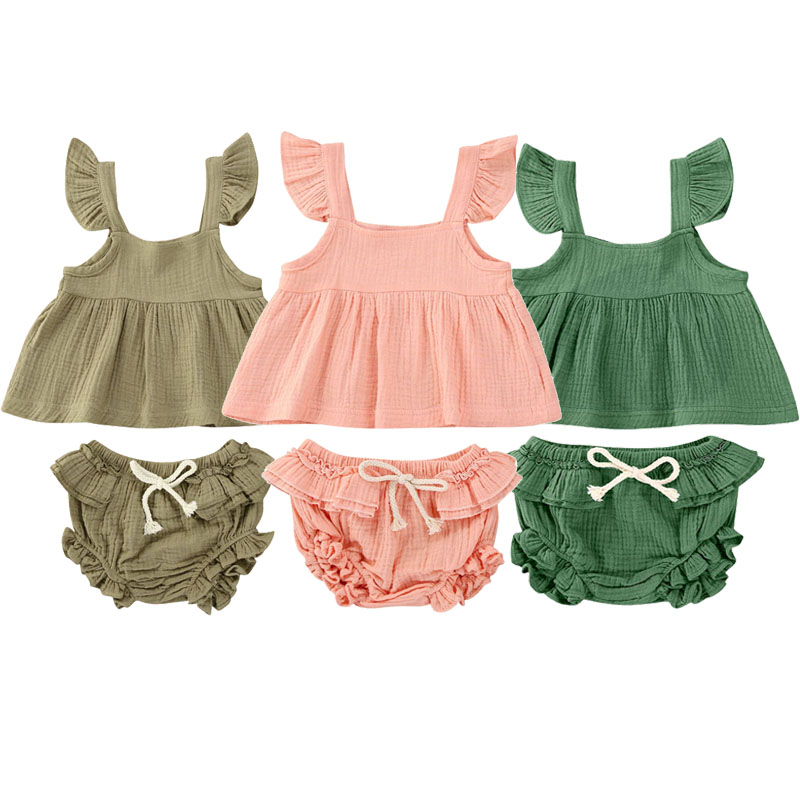 2Pcs Newest Summer Baby Clothing Toddler Infant Kids Baby Girls Outfits Suit Solid Cotton Linen Sleeve Tops+Shorts Clothes, Khaki
2Pcs Newest Summer Baby Clothing Toddler Infant Kids Baby Girls Outfits Suit Solid Cotton Linen Sleeve Tops+Shorts Clothes, Khaki