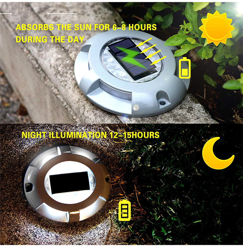 Aluminum Led Lights Outdoor Waterproof LED Solar Pathway Light Solar Lawn Road Solar Lamps for Road Resistant Road Entry Plaza
