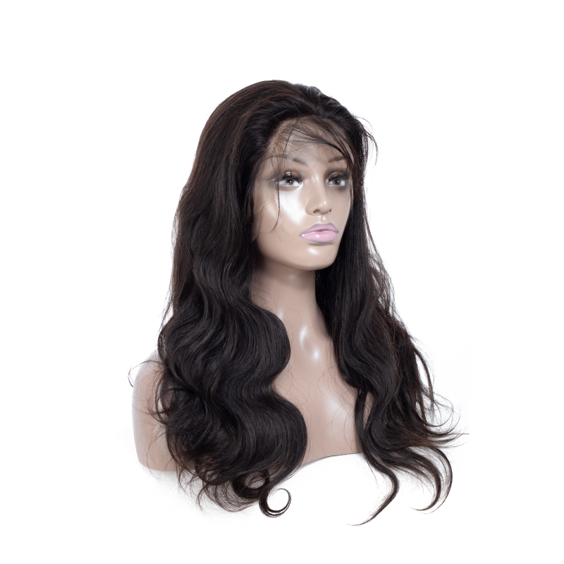 Indian Virgin Hair Full Lace Wig 150% Density Body Wave Wholesale 12-30inch Hair Products Free Part Natural Color