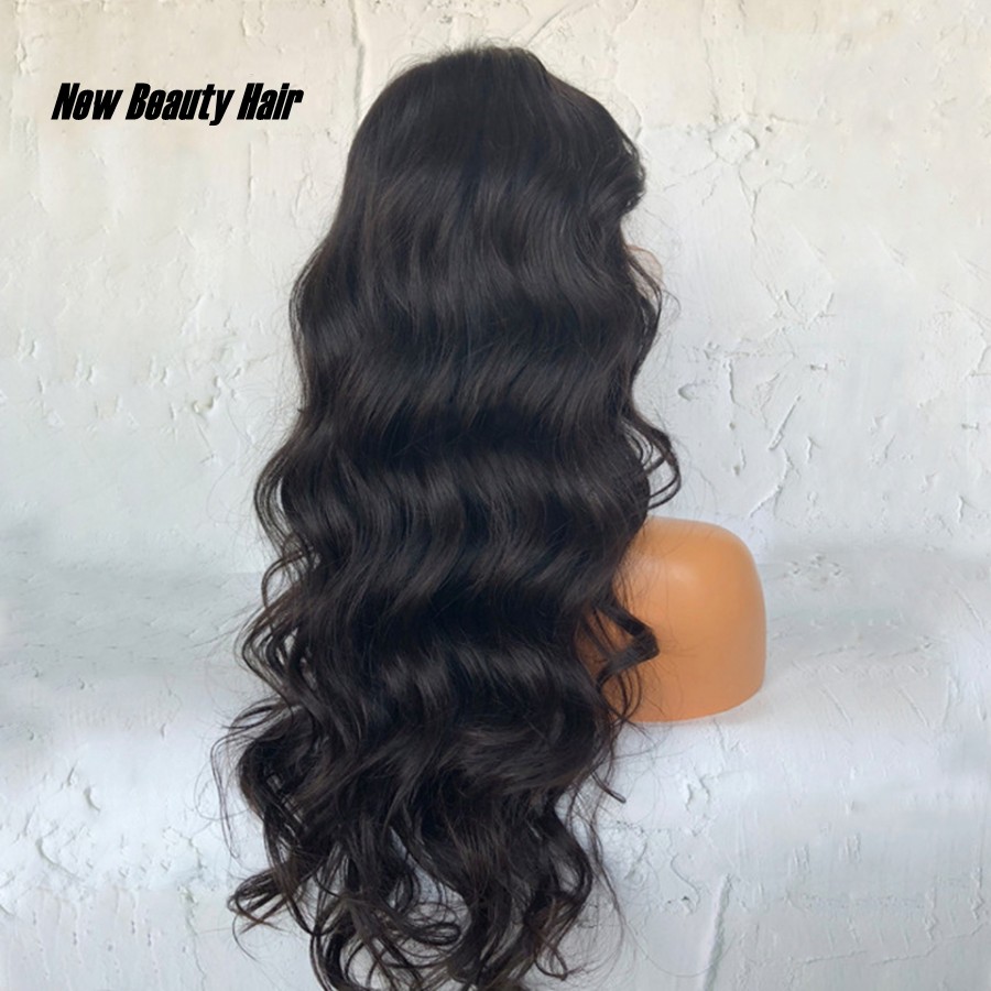 High Quality Black Long Loose Wave Synthetic Lace Front Wigs with Baby Hair 180% Full Density Heat Resistant Wigs For Women 26 Inches