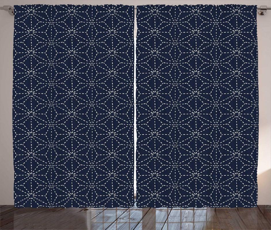 Japanese Curtains Oriental Motifs with Dotted Lines Geometric Shapes on Blue Shade Backdrop Living Room Bedroom Window Drapes, As pic
Japanese Curtains Oriental Motifs with Dotted Lines Geometric Shapes on Blue Shade Backdrop Living Room Bedroom Window Drapes, As pic