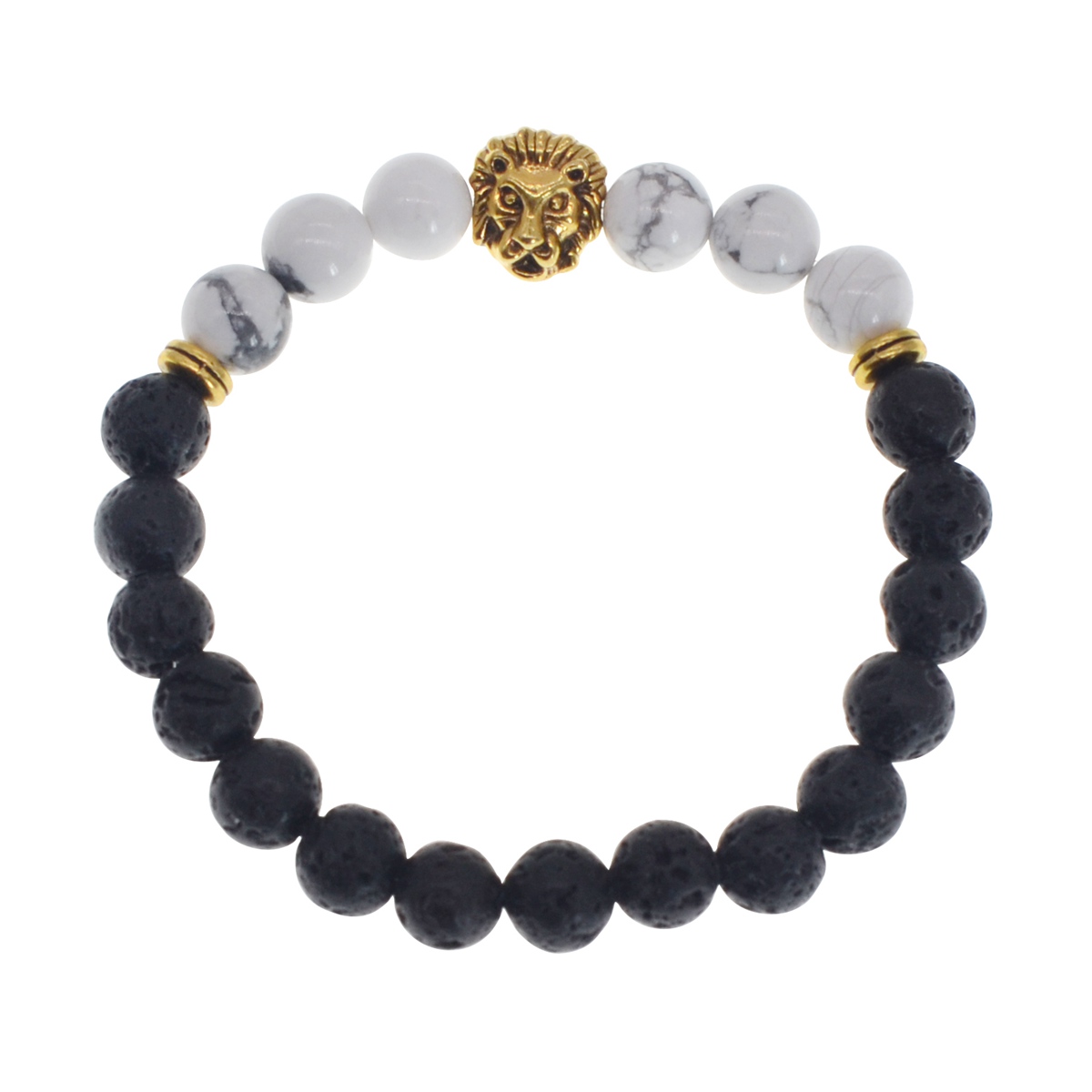 Natural Lava Beads Bead Bracelet Essential Oil Diffusion Yoga Retro Elastic Bead Bracelet Gift Women
