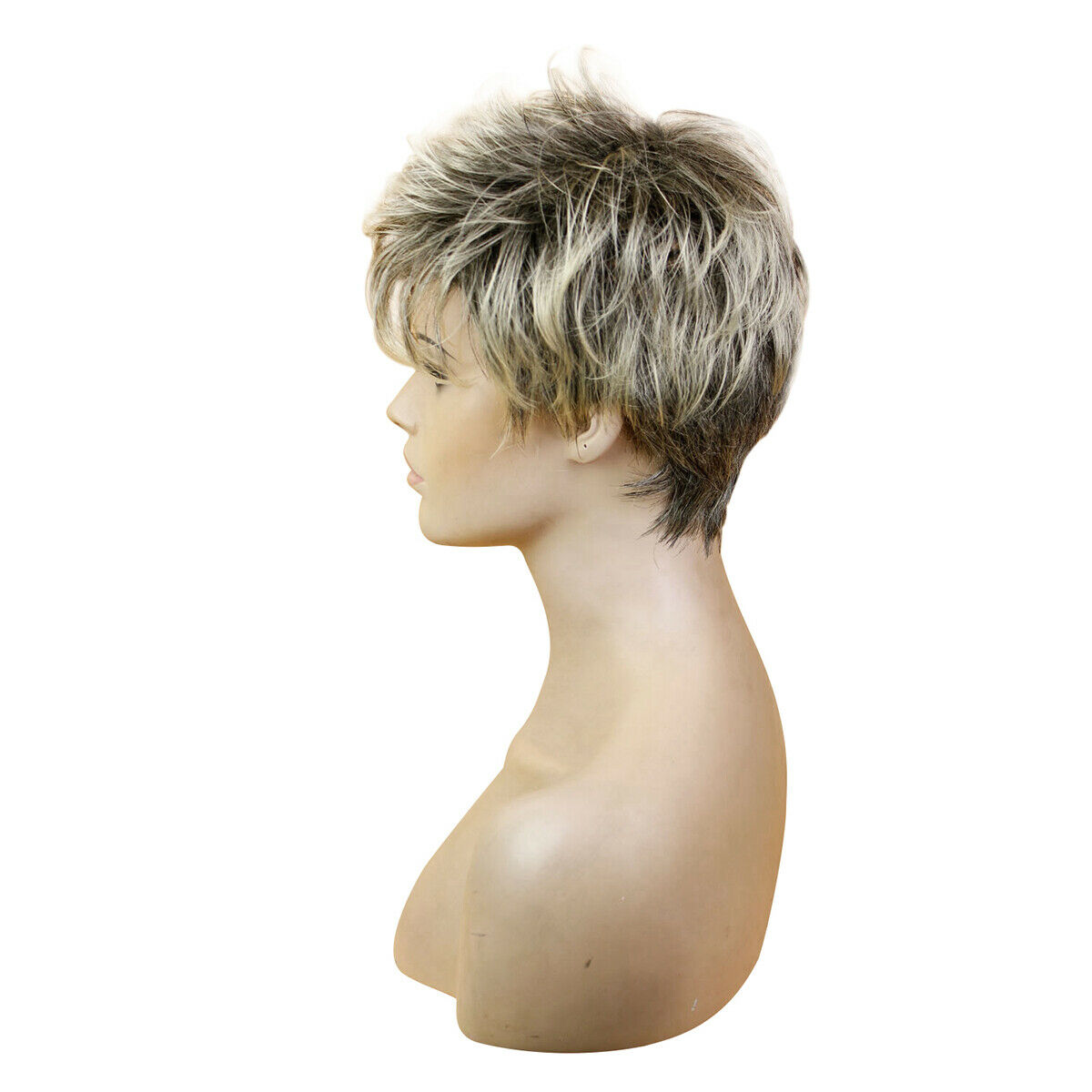 Fashion 5" Short Fluffy Wig Pixie Cut Hair Synthetic Ombre Wigs For Women Ladies