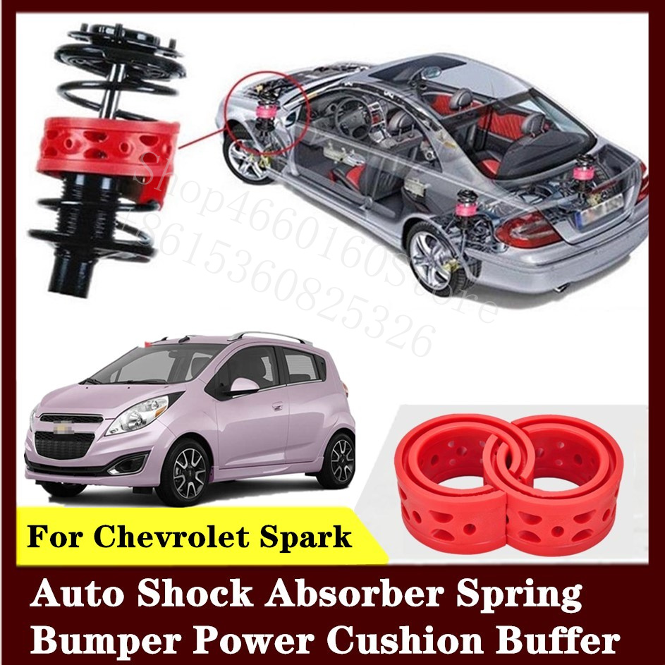 Pour Chevrolet Spark 2 pcs de haute qualité avant ou arrière de voiture Amortisseur Printemps Pare-chocs Puissance Auto-tampon De Voiture Coussin