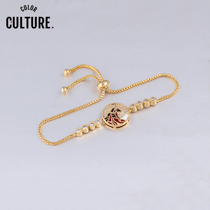 Link, Chain Drop Ethnic Decorations Bracelet For Women Adjustable Delicate Micro Paved Zirconia Enamel Jewelry
Link, Chain Drop Ethnic Decorations Bracelet For Women Adjustable Delicate Micro Paved Zirconia Enamel Jewelry