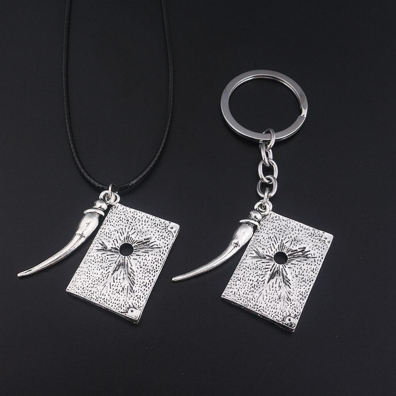 SC Movie Horcrux Pendant Keychain Basilisk Fang and Tom Riddle Diary Key Chain With Teeth Metal Pendant Accessories Gift