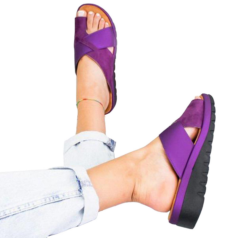 vertvie Women Shoes Slippers Orthopedic Bunion Corrector Comfy Platform Ladies Casual Big Toe Correction Sandal