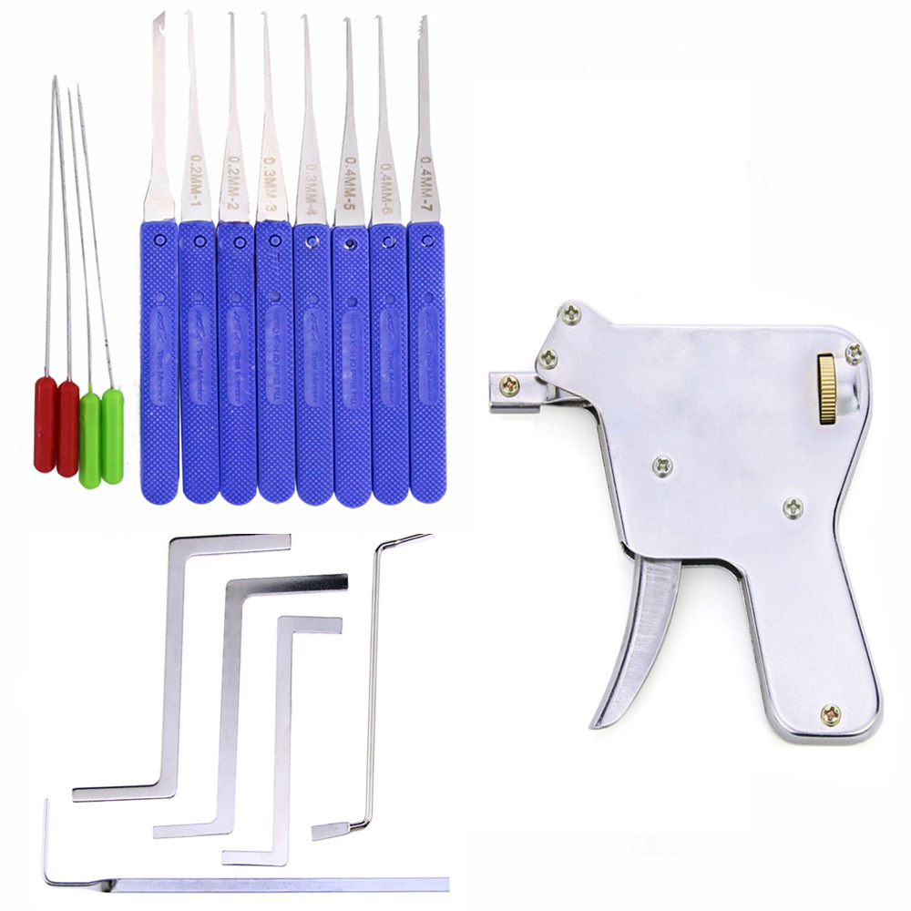 Locksmith Tool Broken Key Extractor Tool Pick Set with Lock Gun Practice Set Tension Wrench Kit for Locksmith Training
Locksmith Tool Broken Key Extractor Tool Pick Set with Lock Gun Practice Set Tension Wrench Kit for Locksmith Training