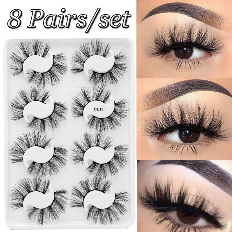 8 Pairs 3D Mink Hair False Eyelashes Wispies Fluffy Natural Long Full Volume Thick Lashes Extension Handmade Eye Makeup Tools
8 Pairs 3D Mink Hair False Eyelashes Wispies Fluffy Natural Long Full Volume Thick Lashes Extension Handmade Eye Makeup Tools