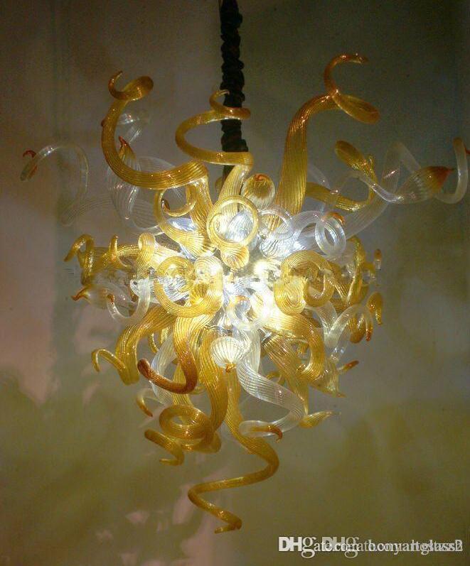 AC LED Light Source Amber and White Clear Glass Chandeliers 100% Hand Blown Glass Modern Cheap Modern Chandeliers
AC LED Light Source Amber and White Clear Glass Chandeliers 100% Hand Blown Glass Modern Cheap Modern Chandeliers