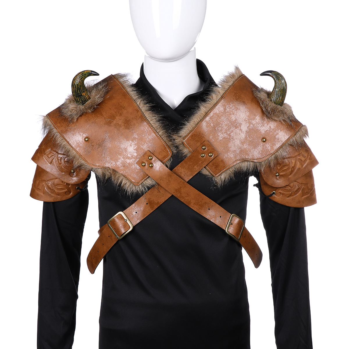 Adult PU Leather Coaplay Medieval Retro Knight Warrior Viking Armor Shoulder Show Party Game Props, Left shoulder
Adult PU Leather Coaplay Medieval Retro Knight Warrior Viking Armor Shoulder Show Party Game Props, Left shoulder