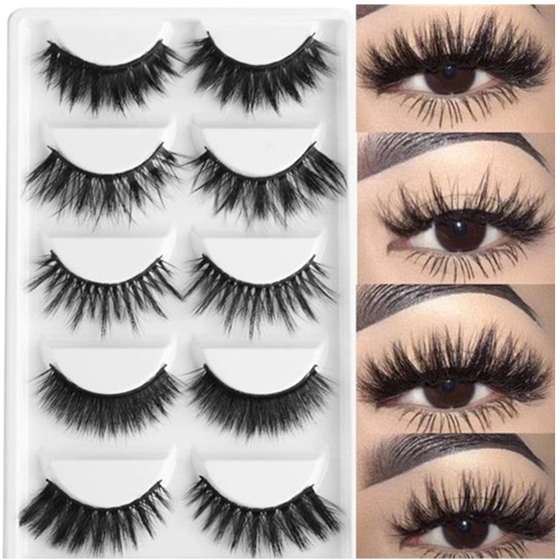 Faux Mink 5 Pairs Multi pack 3D Soft Mink Hair False Eyelashes Wispy Fluffy Long Lashes Makeup Faux Eye Lashes
Faux Mink 5 Pairs Multi pack 3D Soft Mink Hair False Eyelashes Wispy Fluffy Long Lashes Makeup Faux Eye Lashes