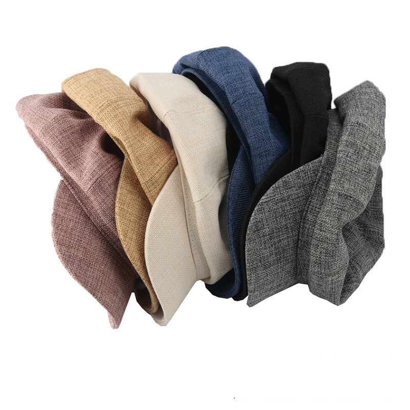 Wholesale- Octagonal Hat Female Adjustable Cotton and Linen Small Fragrance Wind Beret with Brim Thin Section Painter Hat Female