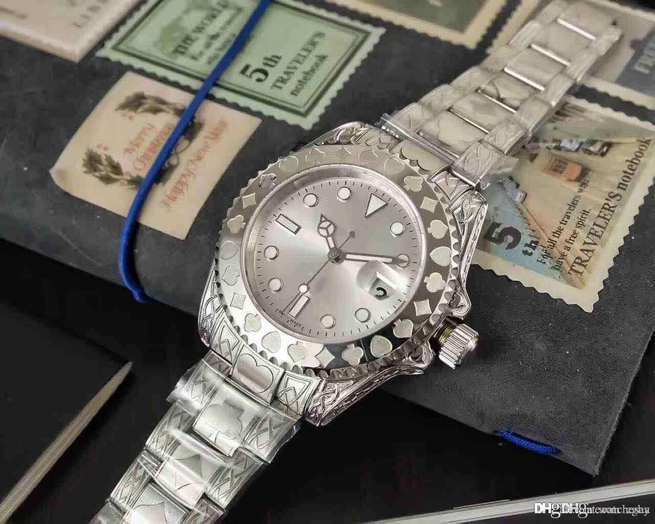 2018 + 3A quality, men's top automatic watch, card engraving pattern, automatic imported movement, 316 steel buckle.
2018 + 3A quality, men's top automatic watch, card engraving pattern, automatic imported movement, 316 steel buckle.