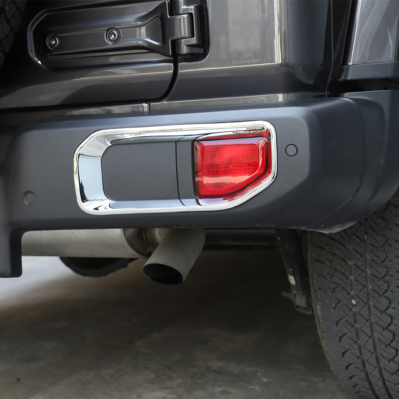 ABS Rear Fog Lamp Light Decorative Cover For Jeep Wrangler JL Sahara 2018+ Auto Internal Accessories