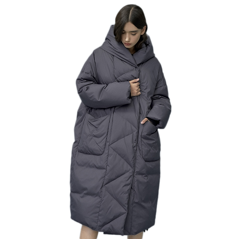Winter and Autumn Outwear Women White Duck X-Long Down Warm Jacket in Hooded Fashion Cocoon Parkas, Black
Winter and Autumn Outwear Women White Duck X-Long Down Warm Jacket in Hooded Fashion Cocoon Parkas, Black
