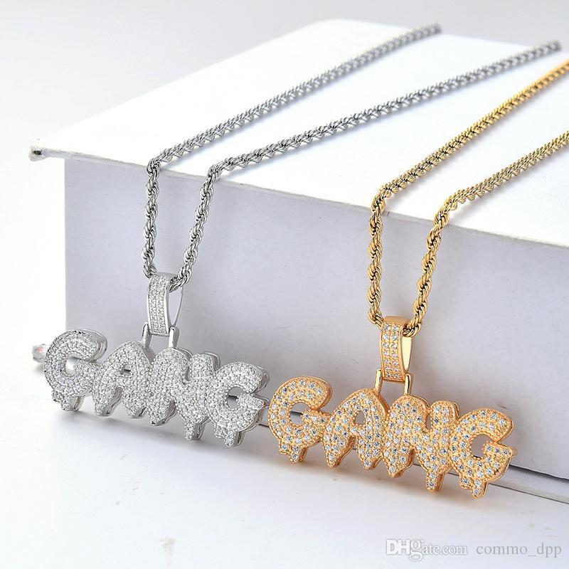Men S Iced Out Gang Necklaces Bling Cz Bubble Letter Pendant Gold Silver Twisted Rope Chain For Women Hip Hop Jewelry Gift
Men S Iced Out Gang Necklaces Bling Cz Bubble Letter Pendant Gold Silver Twisted Rope Chain For Women Hip Hop Jewelry Gift