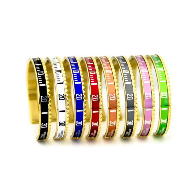 Wholesale- Stainless Steel Fashion Speedometer Bracaletes Pulseras Vintage gold Plated love Bangle Bracelet for Men Cuff Bracelet wholesale