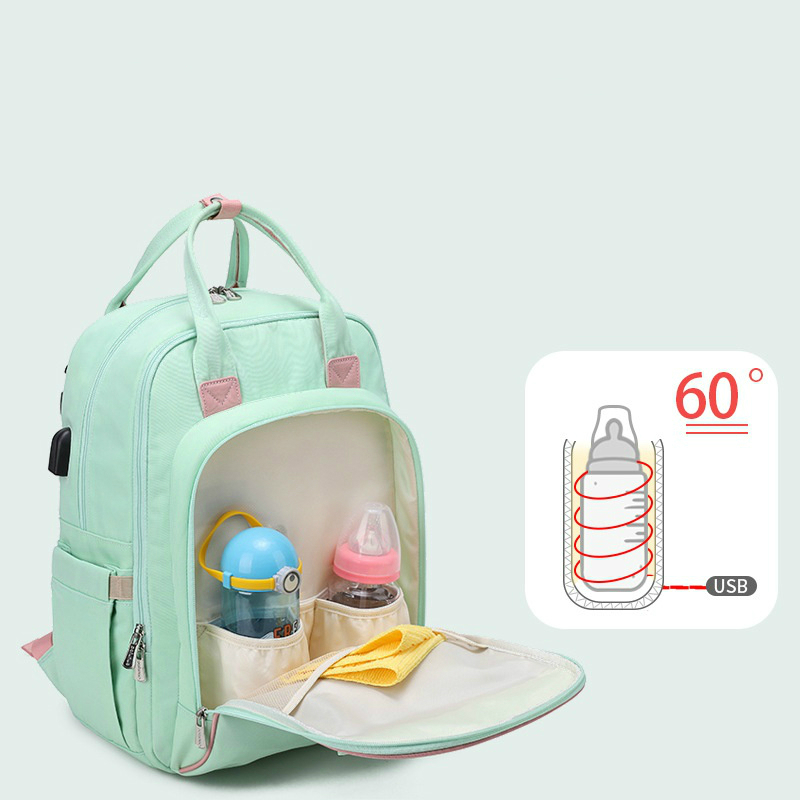 2020 New Fashion Diaper Bag Bottle Heating Multi-Function Mommy Bag Waterproof Travel baby diaper backpack With USB Interface, Black
2020 New Fashion Diaper Bag Bottle Heating Multi-Function Mommy Bag Waterproof Travel baby diaper backpack With USB Interface, Black