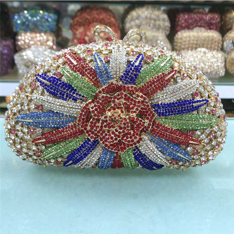 New Fashion Flower Crystal Clutch Handbag and Purse Female Crystals Diamond Clutches Women Evening Bag for Wedding Handmades, As pictures 1
New Fashion Flower Crystal Clutch Handbag and Purse Female Crystals Diamond Clutches Women Evening Bag for Wedding Handmades, As pictures 1