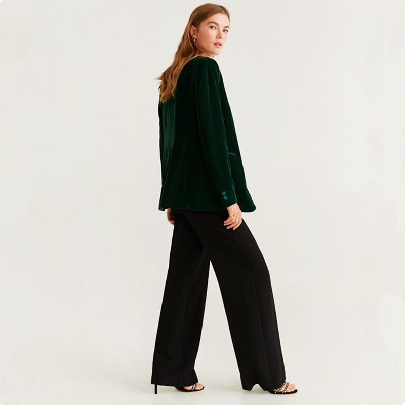 Green Velvet Mother of the Bride Suits Ladies Women Suit Coat Business Party Outfit Work Wear One Piece Club Prom Blazer