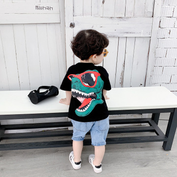 Childrens Designer T-shirts Boys Summer Tops Boys Fashion Short-Sleeved T-shirts Kids Dinosaur Print Shirts 2020 New Style Casual Tops, Black
Childrens Designer T-shirts Boys Summer Tops Boys Fashion Short-Sleeved T-shirts Kids Dinosaur Print Shirts 2020 New Style Casual Tops, Black