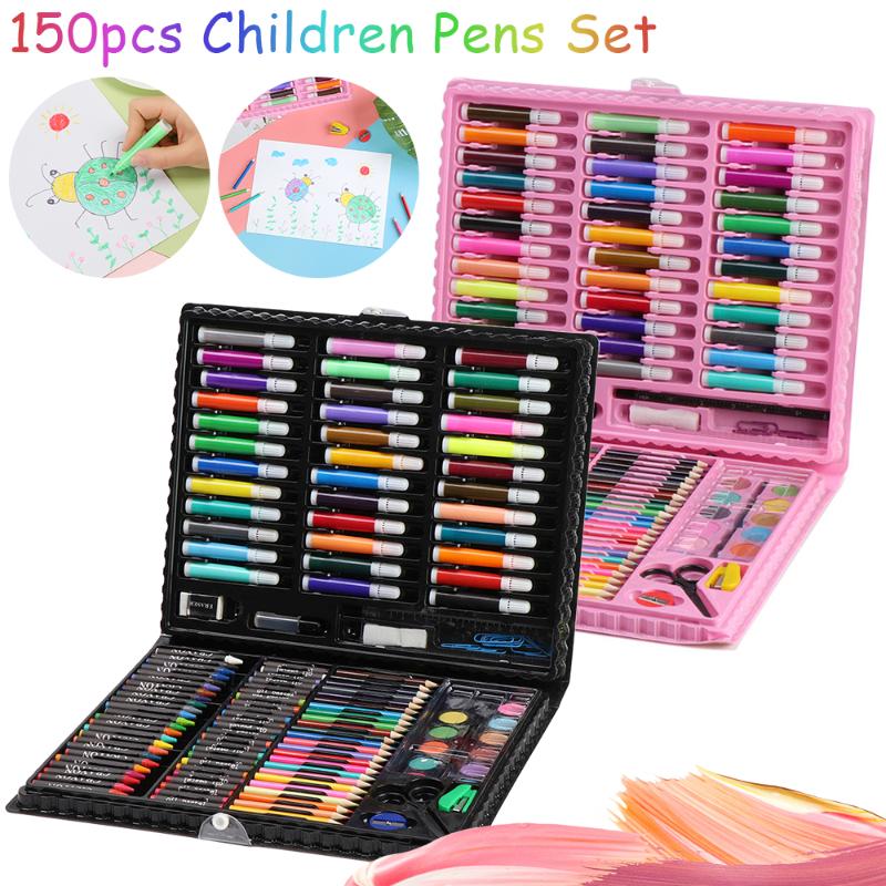 

150Pcs/Set Kids Drawing Watercolor Pen Crayon Oil Pastel Painting Tool Art Supplies Stationery Kit Children Graffiti Set Gift