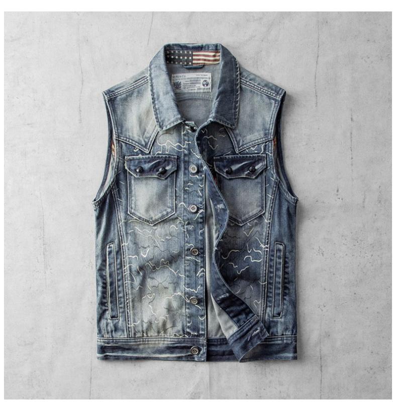 Mens Biker Vest Vintage Blue Denim Motorcycle Waistcoat Casual Cowboy Sleeveless Denim Jeans Jacket Coat
Mens Biker Vest Vintage Blue Denim Motorcycle Waistcoat Casual Cowboy Sleeveless Denim Jeans Jacket Coat