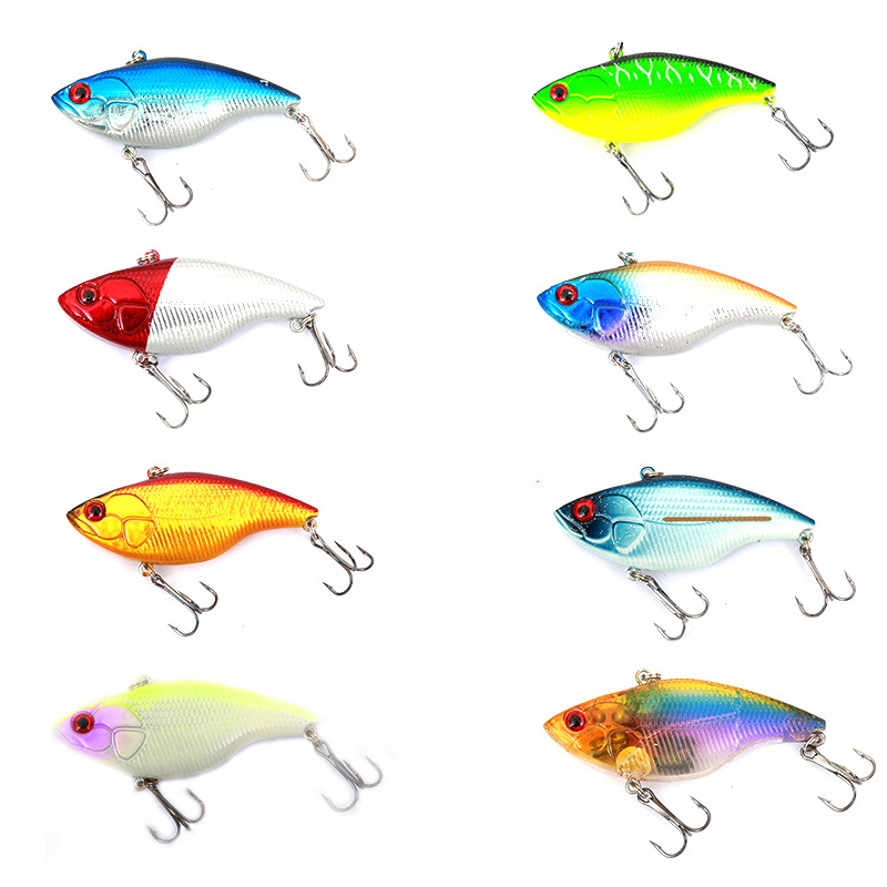 Wokotip 7cm 18g Hard Fishing Lure VIB Rattlin Hook 3D Eyes Fishing Sinking Vibra Rattlin Hooktion Lures Crank Baits T191016