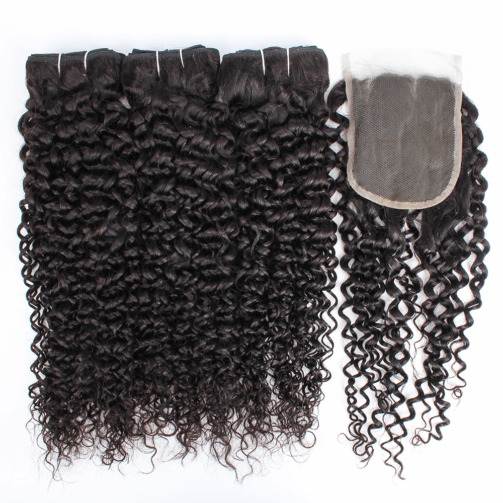 KISSHAIR jerry culry hair 3 bundles with closure natural color Indian human hair bundle Brazilian Peruvian curly hair weft
KISSHAIR jerry culry hair 3 bundles with closure natural color Indian human hair bundle Brazilian Peruvian curly hair weft