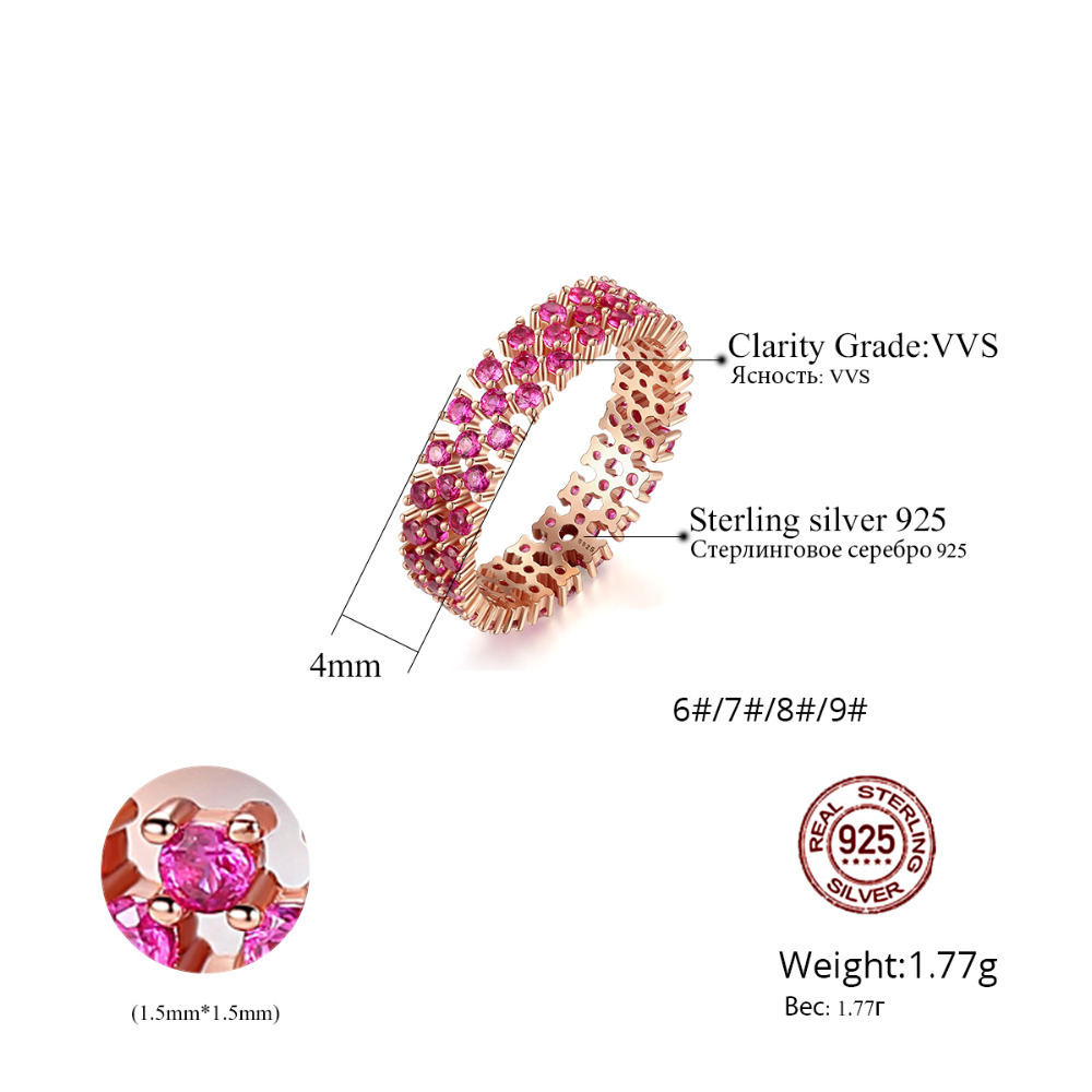 CZCITY Genuine 925 Sterling Silver Rings for Women Engagement Wedding Fine Jewelry Round Topaz Gemstone Anillos SR0299 V191220
