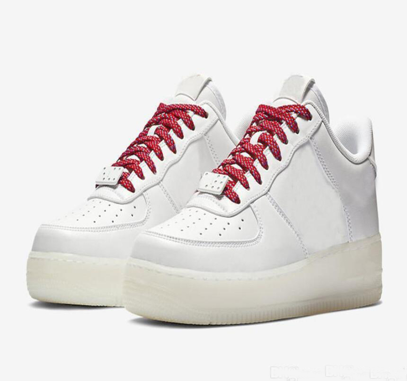 New 1 Running Shoes De Lo Mio Dominican Republic 3M Tongue Women Mens Trainers Sneakers Low One Sports White Red Schuhe