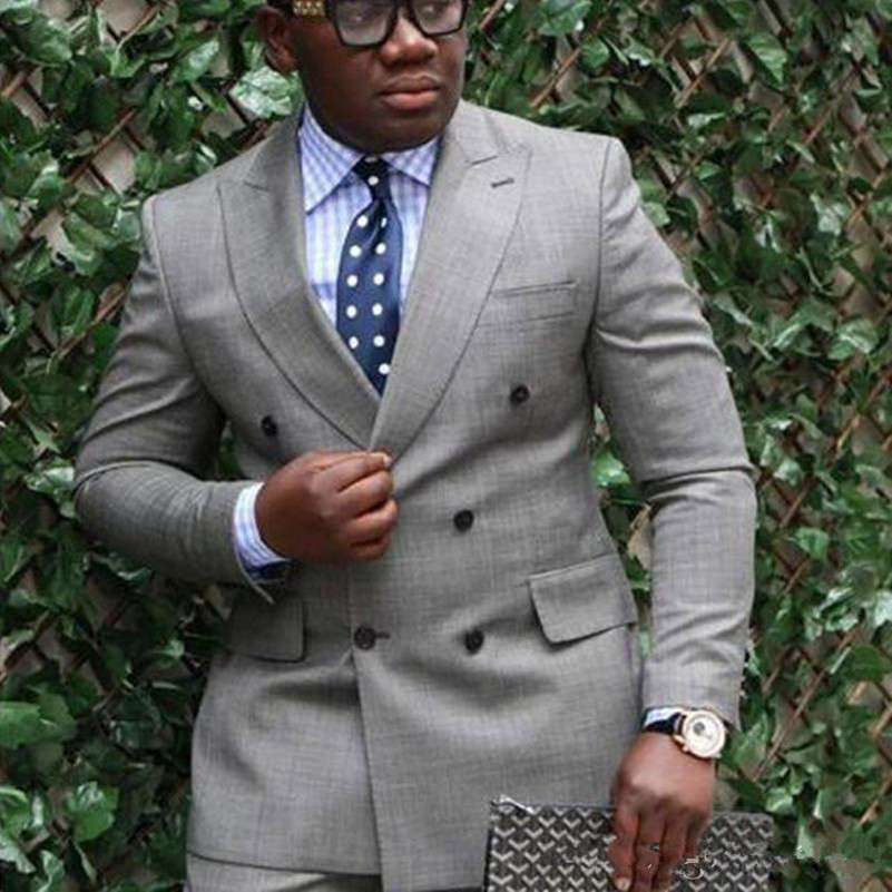 Stylish Design Groom Tuxedos Double Breasted Light Grey Peak Lapel Groomsmen Best Man Suit Mens Wedding Suits (Jacket+Pants+Tie) 4246, Same as image
Stylish Design Groom Tuxedos Double Breasted Light Grey Peak Lapel Groomsmen Best Man Suit Mens Wedding Suits (Jacket+Pants+Tie) 4246, Same as image