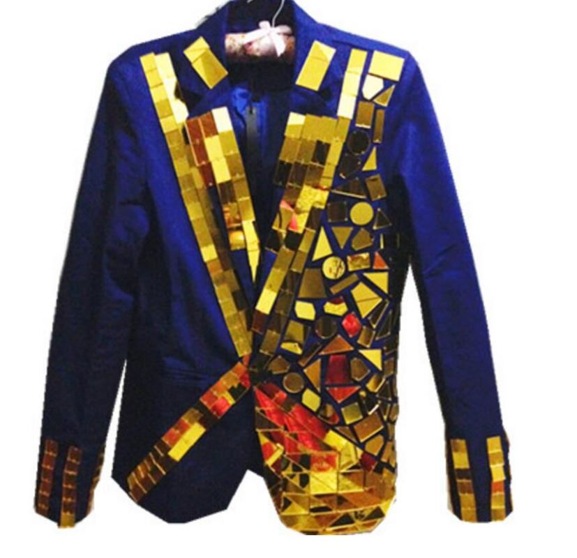 5XL NEW 2017 men' fashion slim DJ performed blazer bigbang gold royal mirror suit the host plus size singer costumes clothing, Black
5XL NEW 2017 men' fashion slim DJ performed blazer bigbang gold royal mirror suit the host plus size singer costumes clothing, Black