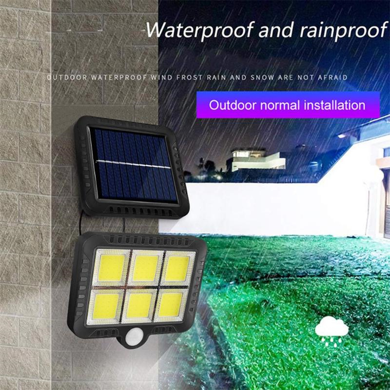 COB 120 LED solar lamp Motion Sensor Waterproof Road garden light street lamp Stand Outdoor Night Lighting