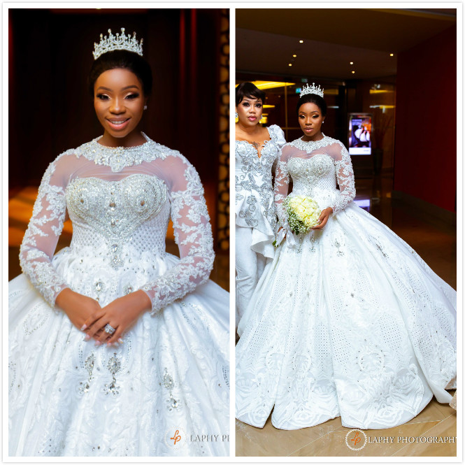 2020 Arabic Aso Ebi Plus Size Luxurious Lace Sexy Wedding Dresses Beaded Crystals Long Sleeves Bridal Dresses Sheer Neck Wedding Gowns ZJ234