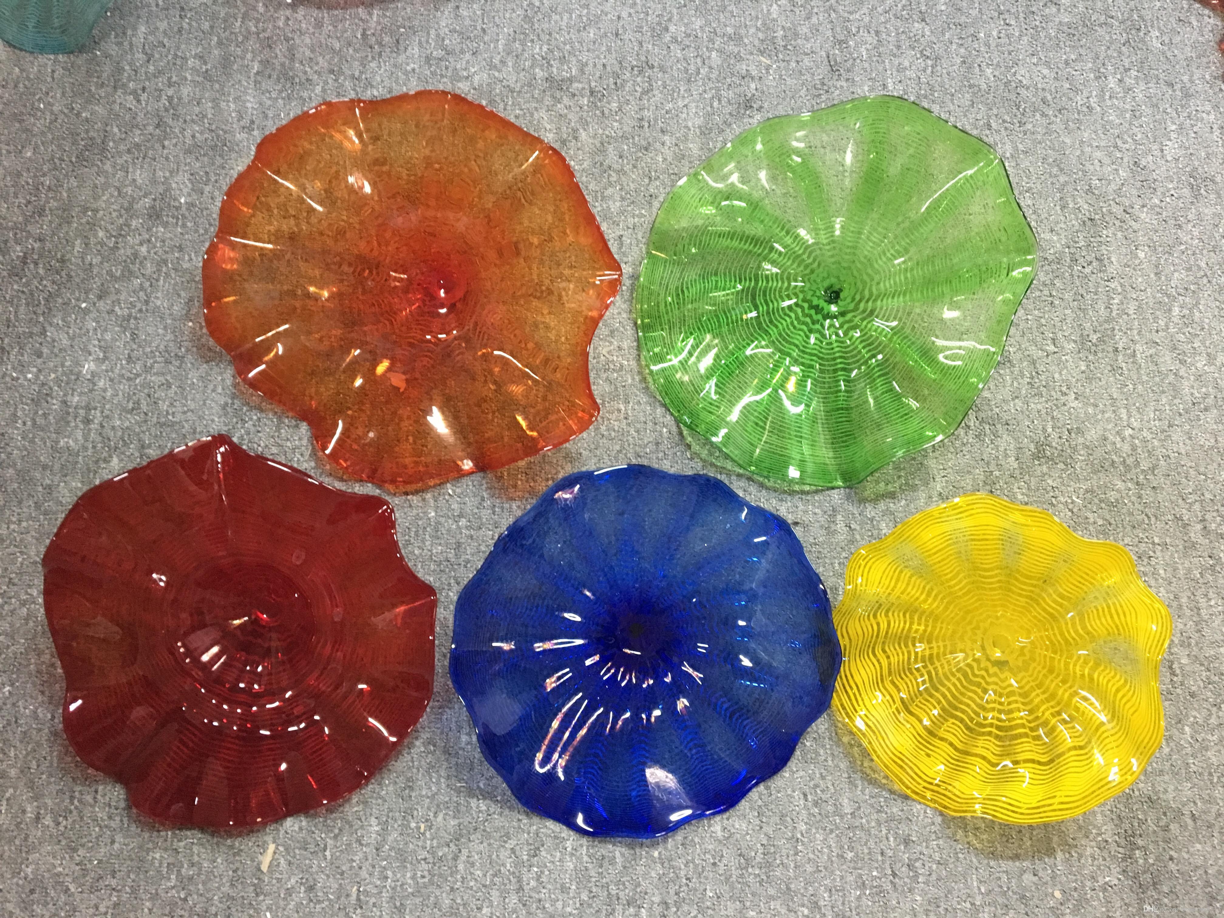 Latest Hand Blown Murano Glass Chandelier Pendant Light LED Glass Art Flower Chandelier for Living Room Dining Room Staircase