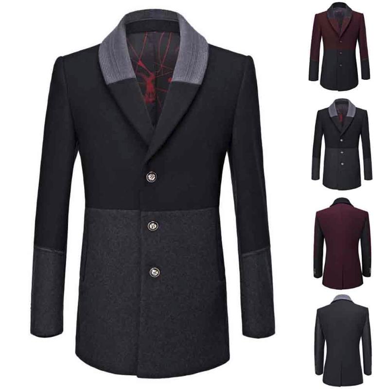 Fashion Men's Coat Single-breasted Thicken Jacket Casual Business Patchwork Trench Coat Slim Fit Long Sleeve Windbreaker YL5, Black
Fashion Men's Coat Single-breasted Thicken Jacket Casual Business Patchwork Trench Coat Slim Fit Long Sleeve Windbreaker YL5, Black