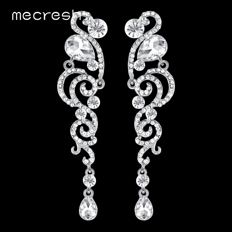 Mecresh Crystal Silver Color Long Drop Earrings for Women Bird Shape Bridal Earrings 2018 Fashion Wedding Jewelry MEH1083
Mecresh Crystal Silver Color Long Drop Earrings for Women Bird Shape Bridal Earrings 2018 Fashion Wedding Jewelry MEH1083