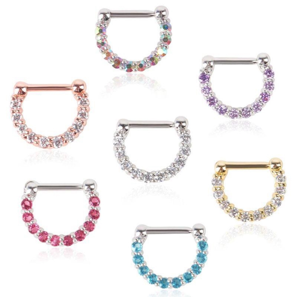 30pcs New Rhinestone Crystal Nose Hoops Unisex Surgical Steel CZ Septum Clicker Nose Ring Piercing Body Jewelry
30pcs New Rhinestone Crystal Nose Hoops Unisex Surgical Steel CZ Septum Clicker Nose Ring Piercing Body Jewelry