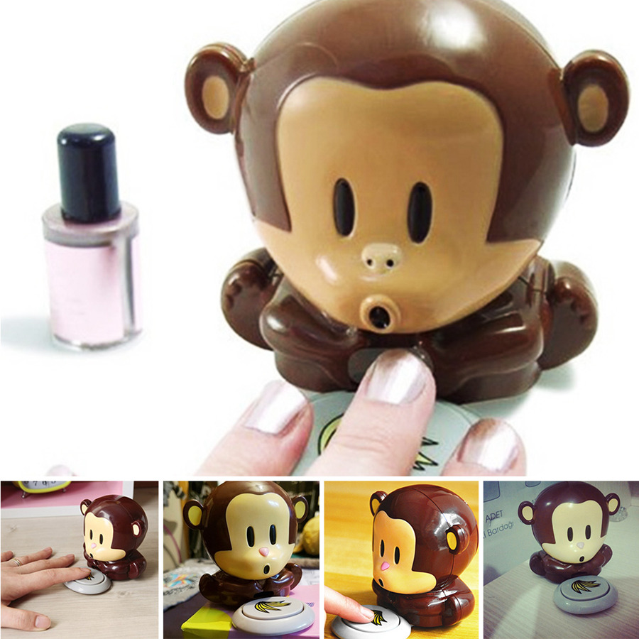 

Cute Monkey Manicure Nail Dryers Polish Blower Dryer Nails Nail Art Dryer Finger Toe Fast Drying Dry Machine Tool RRA2553, As pic