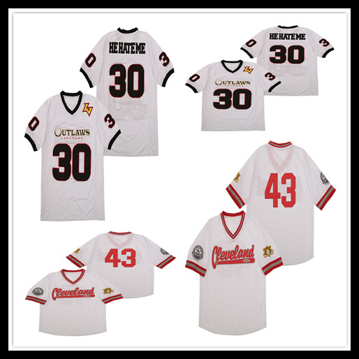Men's Las Vegas Outlaws 'He Hate Me' #30 White Jerseys XFL Football Cheap Cleveland Buckeyes 43 Jersey High Quality Size S-3XL, As pic
Men's Las Vegas Outlaws 'He Hate Me' #30 White Jerseys XFL Football Cheap Cleveland Buckeyes 43 Jersey High Quality Size S-3XL, As pic