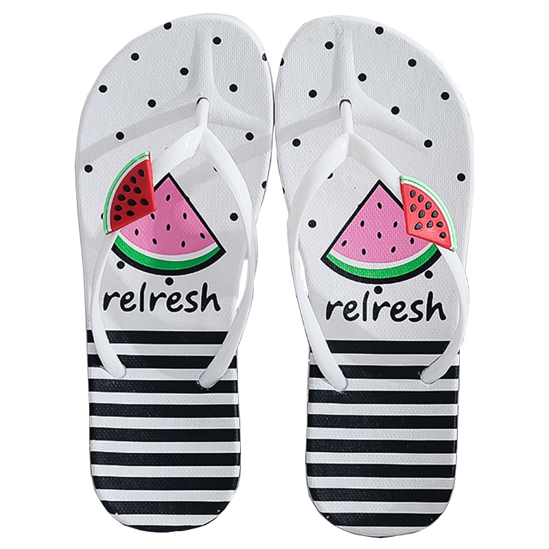 Korean Version Fashion and Simple Flip-flops for Women Summer PVC Non-slip Watermelon Flip-flops Flat Slippers White Size 36-40
Korean Version Fashion and Simple Flip-flops for Women Summer PVC Non-slip Watermelon Flip-flops Flat Slippers White Size 36-40