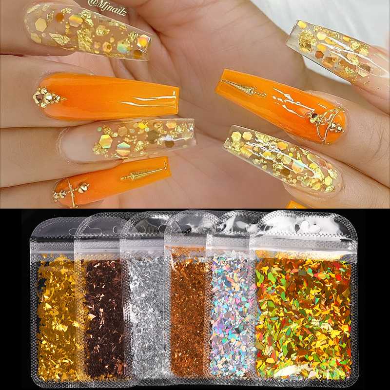 1 Box Nail Sequins Sparkly Irregular 3D Flakes Slices Gold Holographics Nail Powder Art Decorations Nails Accessories
1 Box Nail Sequins Sparkly Irregular 3D Flakes Slices Gold Holographics Nail Powder Art Decorations Nails Accessories