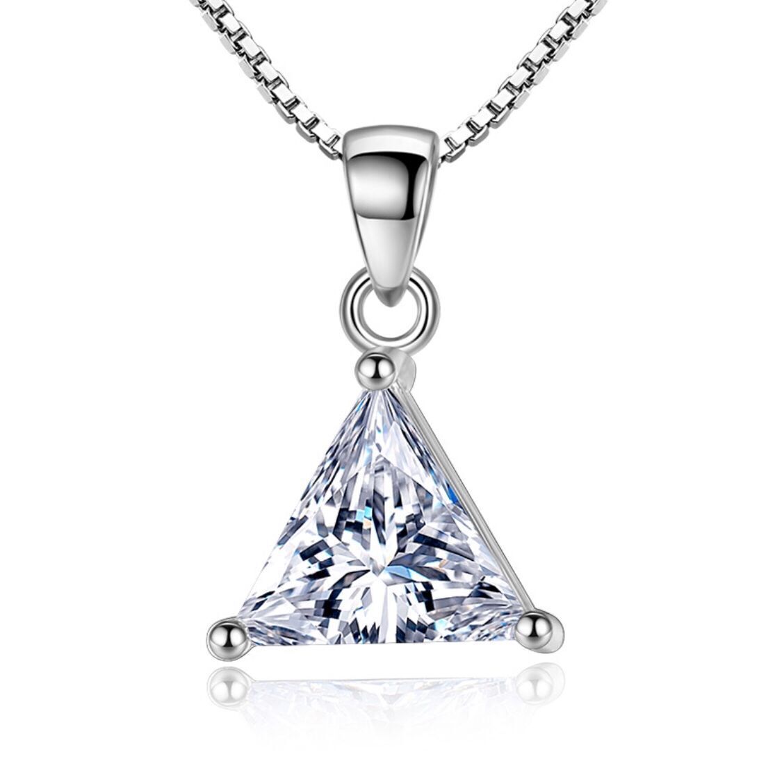 Cubic Zirconia Triangle Necklaces & Pendants Exquisite Creative Fashion Jewelry Silver Plated Copper Imitation 925 Sterling Silver Necklace
Cubic Zirconia Triangle Necklaces & Pendants Exquisite Creative Fashion Jewelry Silver Plated Copper Imitation 925 Sterling Silver Necklace