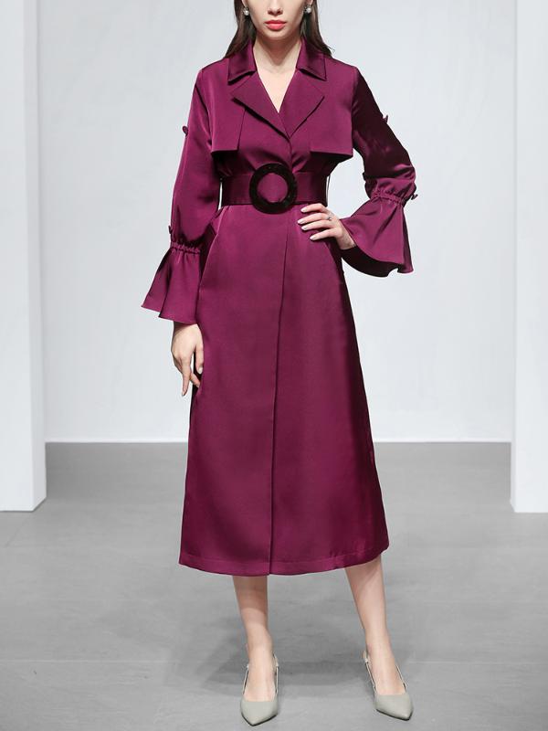 New Women' Trench Coat Autumn Spring 2020 Fashion Casual Flare Sleeve Slim Blends Coat Long Tops Outerwear Female Windbreaker, Purple
New Women' Trench Coat Autumn Spring 2020 Fashion Casual Flare Sleeve Slim Blends Coat Long Tops Outerwear Female Windbreaker, Purple