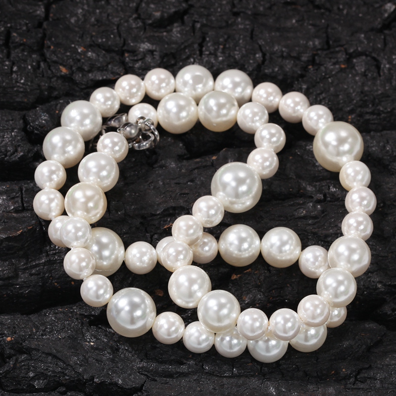 Mens Womens Pearl Necklace Hip Hop Jewelry High Quality 6mm 8mm 10mm Mixed Beaded Necklaces
Mens Womens Pearl Necklace Hip Hop Jewelry High Quality 6mm 8mm 10mm Mixed Beaded Necklaces