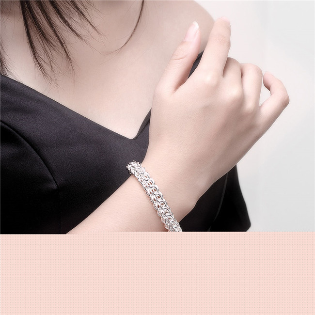 Hot sale best gift 925 silver Full circle TO bracelet DFMCH016,Brand new fashion 925 sterling silver plated Chain link bracelets high grade