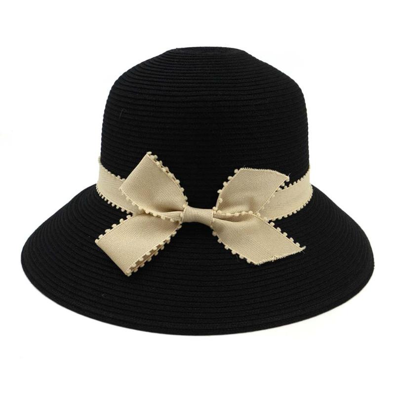 2020 new summer bow hat casual wild fisherman hat outdoor ladies sunscreen sun fashion retro trend straw, Black
2020 new summer bow hat casual wild fisherman hat outdoor ladies sunscreen sun fashion retro trend straw, Black