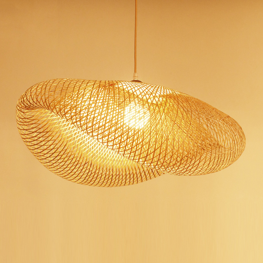 Nordic Wood Pendant Lamp Kitchen Bamboo Fixtures Led Pendant Light Suspension Home Indoor Dining Room Hanging Lamp LED Luminaire
